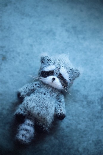Raccoon Knitting Pattern PDF, Knitted Animal Toy, Easy Knit Pattern - Etsy