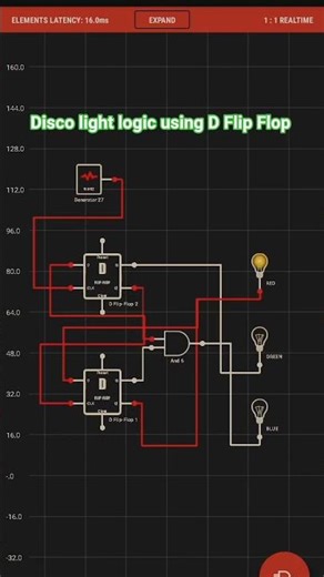 Disco light logic circuit using D Flip Flop #arduinouno #arduinonano #diy