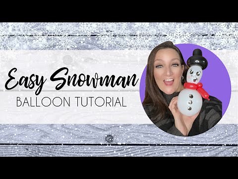 Easy and fast Snowman Balloon Animal Tutorial for linework! ☃️