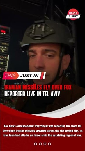 Iranian Missiles Fly Over Fox Reporter Live In Tel Aviv