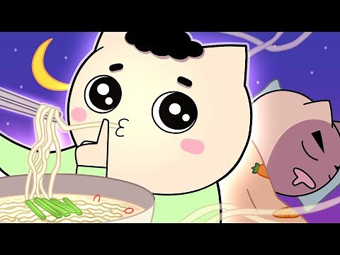 Secretly Eating Ramyeon Noods At Night