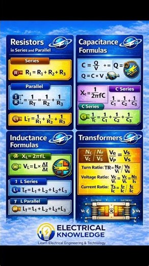 most important formulas for basic electrical