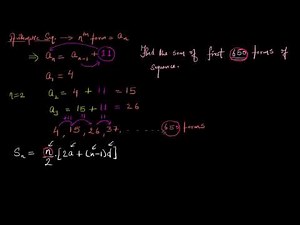 Worked example: arithmetic series recursive formula (Hindi)