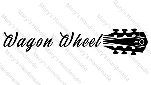 Wagon Wheel Guitar Lyrics Art: SVG, PNG, JPG (digital Files) - Etsy
