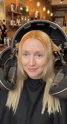 Long Brassy Blonde Hair to Butter Blonde Lob Transformation 😳 #BlondeLob #CurtainBangs #BigChop