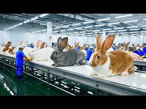 How Millions of Rabbits Are Raised & Processed for Meat – Inside the Modern Rabbit Farming Industry