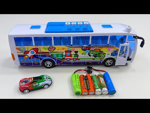 Unboxing RC missile launcher vehicle,multi-functional car bus,Ev City Business Bus,Ev Spray rocket