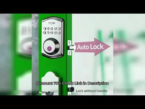 Smart Keypad Door Lock-Fingerprint Entry Door Lock Deadbolt, 20 Touch Locking And 20 User Codes, E