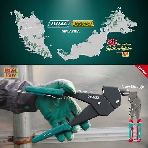 TOTAL Tools (New Design)10½" H/Duty 360° Swivel head-hand riveter - THT32106