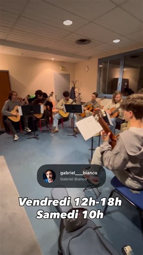 Benjamin Valette on Instagram: "Ensemble de guitare du CRR de Rueil-Malmaison. Répétition avec la masterclasse vendredi 30 et samedi 31 janvier 2026 de @gabriel___bianco ! Entrée libre"