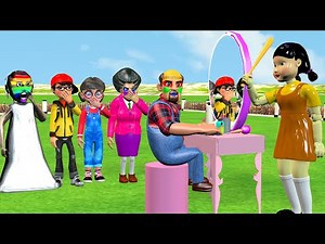 Scary Teacher 3D vs Squid Game Challenge Makeup Yourself Nice or Error 5 Times Challenge
