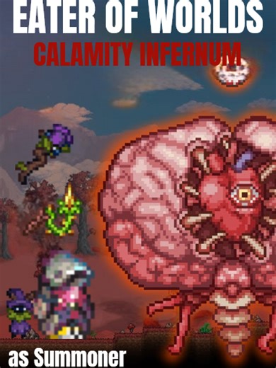 Cthulhu's Brain Boss Fight in Terraria Calamity Infernum