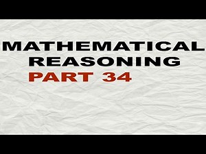 MATHEMATICAL REASONING CLASS 11 PART 34