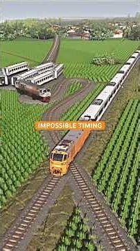 Extreme Train Crossing: Near Miss or Perfect Timing? 🚂💥" #TrainSimulation #TrainCrossing #NearMiss