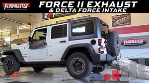 Flowmaster Delta Force Performance Air Intake & Force II Axle-back 12-18 Wrangler JK w/ 3.6L Engine