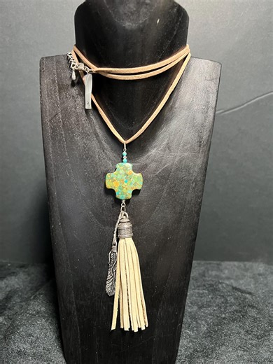 Turquoise Cross Pendant - Etsy