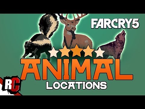 All 16 LAND ANIMAL Locations in Far Cry 5 (Animal Hunting Challegnes / Eagles, Hare, Skunk,...)