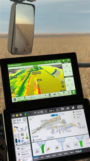 GREEN FIT in Action! Team member Kolton took this video on a Case 8260 combine with GREEN FIT equipped. With this solution, the operator can use AutoPath (from rows), support Machine Sync as a leader to the cart tractor, feed yield information to OPs center and even support turn automation. | Reichhardt Electronic Innovations