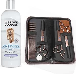 We Love Doodles Dog Shampoo & Dog Grooming Scissors Kit - Perfect for At-Home Dog Groomers