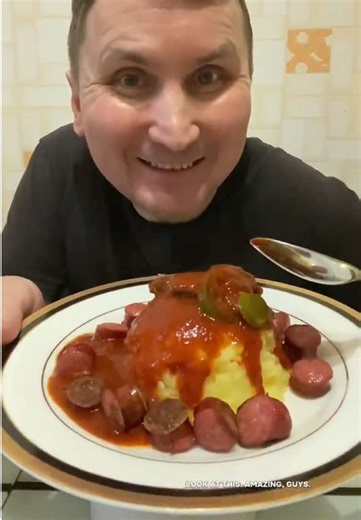 Delicious Mukbang: Eating Mashed Potatoes with Hotdogs