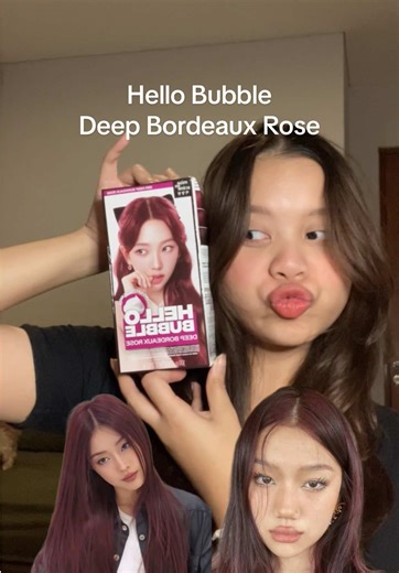 Dyeing My Hair with Hello Bubble: Deep Bordeaux Rose
