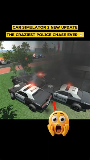 The Craziest Police chase ever ☠️ | car simulator 2 new update | #carsimulator2 #shorts