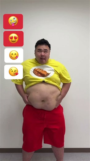 120Kgデブのお腹で表情ダンスver4