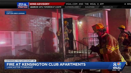 Crews battle fire at Lancaster Township apartment complex