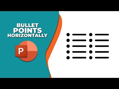 How to make bullet points horizontally in PowerPoint