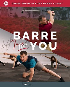Celebrating Men’s Health Week at the barre with Deric! Deric is an avid golfer who recently joined Pure Barre to help with his golf swing. After just a few Pure Barre Align™ classes, he noticed an improvement in his flexibility…and his backswing!⛳️🧘🏻‍♂️ Tag a friend who you think could benefit from joining Pure Barre! | Pure Barre