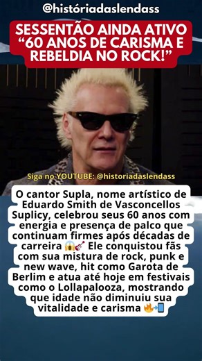 SUPLA FAZ 60 ANOS: Ícone do rock brasileiro celebra carreira lendária #shortsfeed