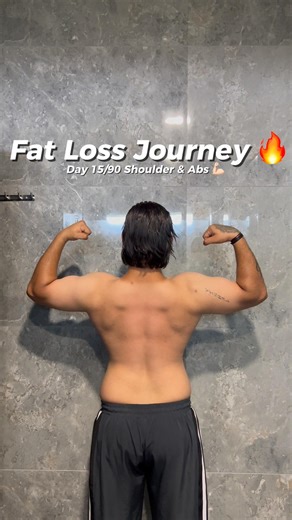Day 15/90 | Fat Loss Journey 🔥Shoulder & Abs Workout 💪 #fitness #workout #motivation #gym #gymlife
