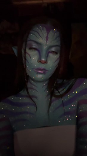 Avatar Inspired Glitter Makeup Tutorial