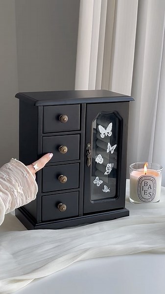 The Most Enchanting Butterfly Jewelry Chest I've Ever Seen 🦋🖤#jewelry #aestheic