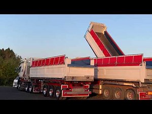 【デコトラ】重機台車からのダンプトレーラー トレーラーダンプ(๑˃̵ᴗ˂̵)