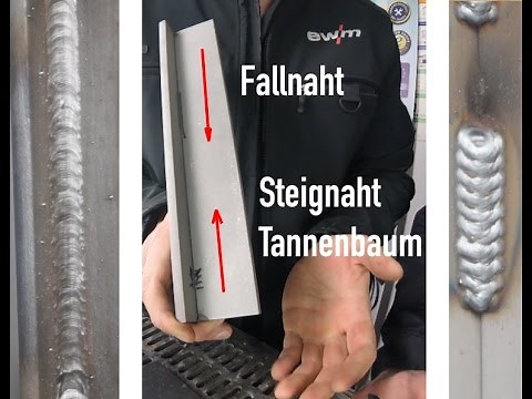 MIG MAG inert gas welding vertical down weld course instructions learn