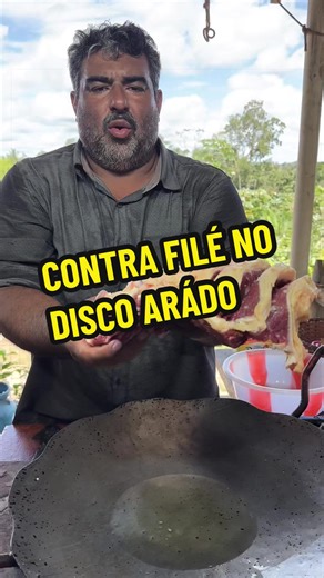 CONTRA FILÉ NO DISCO ARÁDO #arado #file #frito #come #carne