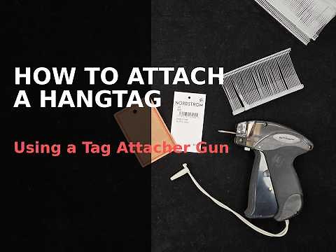 How and where to attach a clothing hangtag using a tag attacher gun