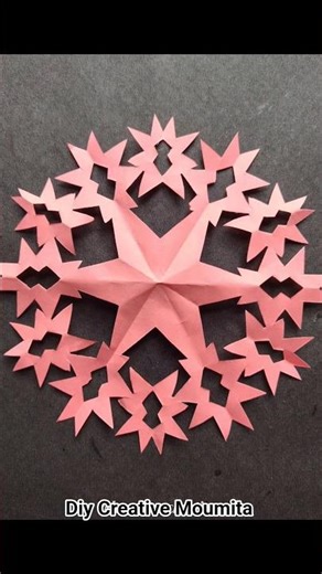 3D paper snowflake / how to make paper snowflakes #shorts #papercrafts #diy