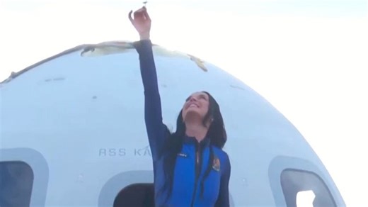 Katy Perry has safely returned to earth after the first all-female mission into space in over 60 years.