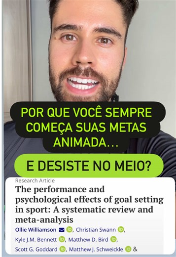 Exemplos de meta de processo para quem quer emagrecer de 5 a 10kg em 2026: ✅ Comer proteína em todas as refeições ✅ Beber pelo menos 2 L de água por dia ✅ Fazer musculação INTELIGENTE pelo menos 156x no ano (uma média de 3x semana ✅Fazer 80% das refeições da semana planejada ✅ Trocar refrigerante por água ✅ Dormir 7 a 8 horas pelo menos 330 dias no ano ✅ Ter horário fixo para dormir durante a semana Para melhorar a postura: ✅ Fazer pausas de 5 minutos a cada 1 hora na mesma posição ✅ 5 minutos d