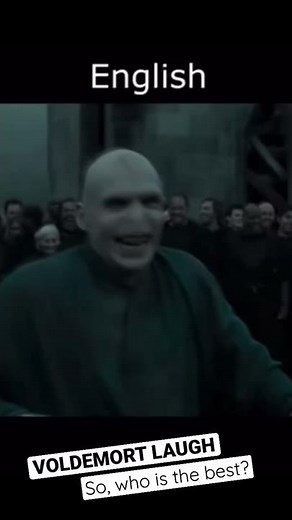 Iconic Voldemort Laugh in different languages 🤪
