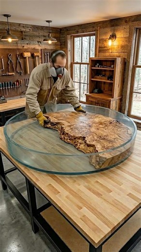 DIY Floral Epoxy Resin & Live Edge Wood Table Build