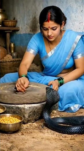 Aunty and snake 🐍 ko kat liya #shorts #shortsfeed #poojarajan