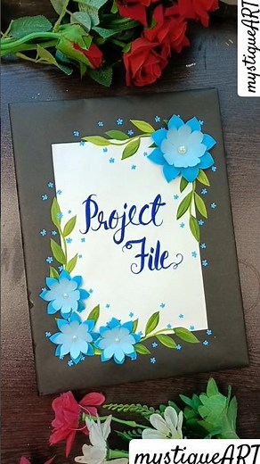 Easy project file decoration idea 💡#shorts #youtubeshorts #projectfilecover