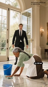 BILLIONAIRE CAME HOME AND FINDS HIS ADOPTED MOM WORKING AS A MAID The elevator doors opened and Ethan stopped in his tracks. His mother — the woman who raised him, his steady foundation — was kneeling on the floor, scrubbing like hired help, while his fiancée issued sharp commands from the living room. She was trembling, quiet, and bruised. He didn’t say a word that night, but the cameras he later installed would uncover a truth that would shatter everything. It all started the evening Ethan Wal