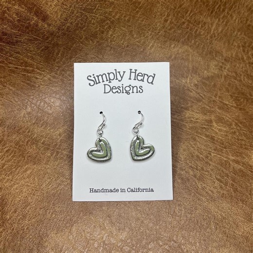 Silver Irish Heart Hanging Earrings, Handmade for You - Etsy