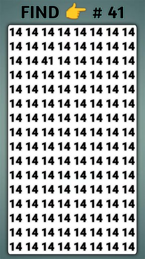 Find the odd number 41! #shortvideo #shortsviral #youtubeshorts