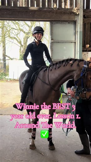 @Tabitha Bennett and Winnie do a little light backing…starting with the essential skills of around the world…@covalliero