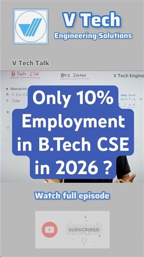 B.Tech CSE | Only 10% Jobs in Market